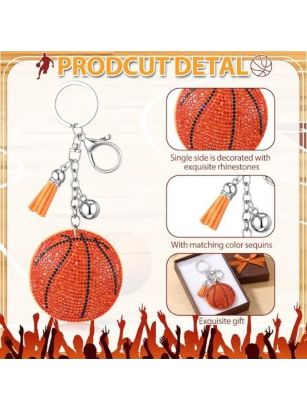 12 Pcs Sparkling Rhinestone Keychains for Women - Stylish Accessories & Gifts